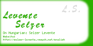 levente selzer business card